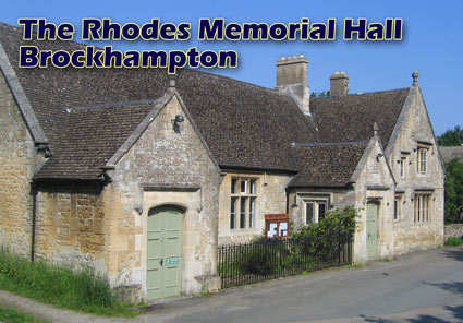 Sevenhampton village hall, contructed of stone, probably built in 17th or 18th century, with large sloping roof, two entrance porchways and tall chimneys